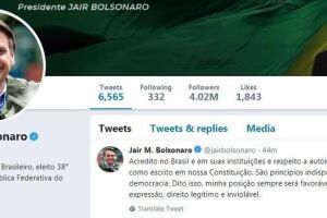 Entre Toffoli e revista, Bolsonaro defende liberdade de expressão