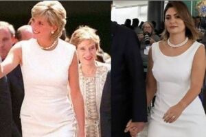 Michelle Bolsonaro é comparada a princesa Diana ao usar figurino bem parecido
