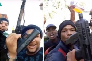 Traficantes ostentam armas e comemoram vitória sobre rivais em vídeos nas redes sociais