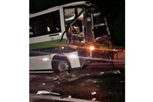 Acidente entre ônibus e caminhão deixa 14 universitários feridos