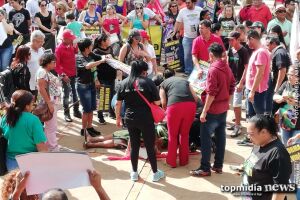 Greve em Campo Grande: manifestante passa mal em meio ao protesto
