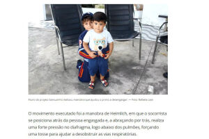 Menino de 7 anos salva primo engasgado com espinha de peixe