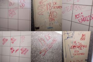 Banheiro de escola é pichado com ameaças de massacre em Campo Grande