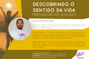 Palestra de prevenção esclarece mitos e verdades sobre o suicídio