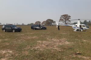 Piloto é preso ao pousar helicóptero em fazenda para carregar drogas