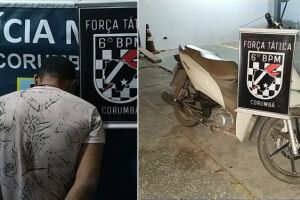 Homem rouba moto, é abandonado pelo comparsa e acaba no 'xadrez'