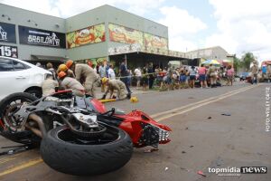Motociclista atropela casal e idosa morre no Tiradentes