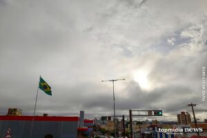 Dia amanhece nublado e previsão aponta pancadas de chuva em Mato Grosso do Sul