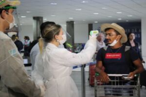 Barreira sanitária é instalada no Aeroporto de Campo Grande para evitar coronavírus