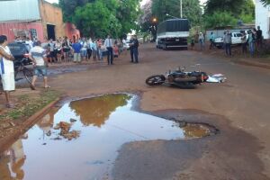 Motociclista morre ao tentar ultrapassar caminhão em Dourados