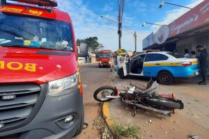 Motociclista sofre batida violenta e fica em estado grave na Vila Palmira