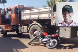 Mototaxista morre atropelado por carreta em Aparecida do Taboado