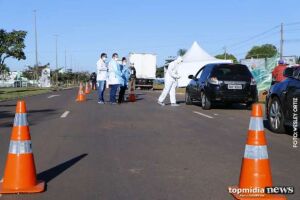 Em abordagens nas barreiras sanitárias, 35 testaram positivo para covid-19 em Campo Grande