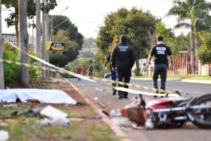 Motociclista bate em poste e morre no Tijuca, em Campo Grande