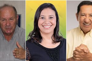 Candidatos Brechó, Luci Palmeira e prefeito Edinho