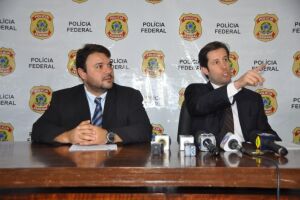 Delegados da PF, Marcelo Alexandrino de Oliveira e Dante Peraro Lemos - Foto: Geovanni Gomes