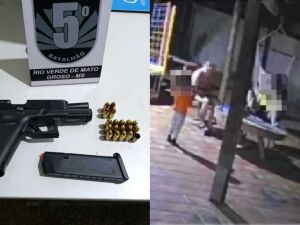Arma foi apreendida pela Polícia Militar