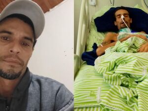 O jovem Valmir Rodrigo da Silva, de 37 anos, est&aacute; internado h&aacute; 2 meses