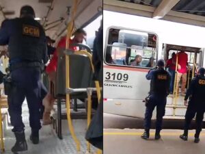 Os guardas da GCM estavam fazendo uma fiscaliza&ccedil;&atilde;o contra ambulantes no Terminal General Os&oacute;rio