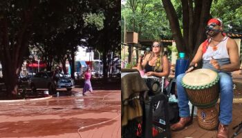 Homem 'lavando carro' na Praça Ary Coelho descarregava instrumentos no local (vídeo)