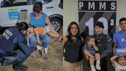 Criança de 1 ano e 8 meses estava desacordada após convulsão e foi reanimada com manobra feita por PMs