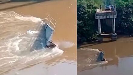 Obra na MS-168, sobre o Rio Taquari, em Corumb&aacute;, dever&aacute; ser conclu&iacute;da em 180 dias; contrato emergencial foi assinado nesta ter&ccedil;a-feira (13)
