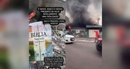 Churrascaria em Manaus enfrentou um incêndio de grandes proporções, mas uma bíblia, que estava no local, permaneceu intacta