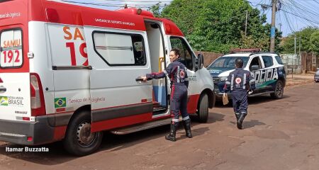 A Polícia Militar e o SAMU foram acionados para o local