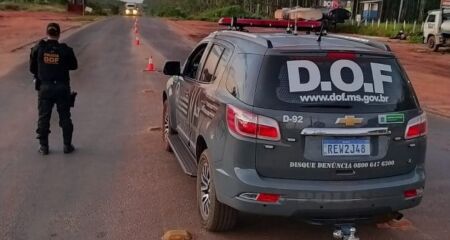Suspeito fugiu durante fiscaliza&ccedil;&atilde;o na MS-156