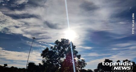 O céu de Campo Grande nesta manhã