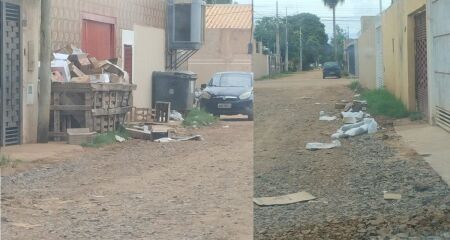 Segundo os moradores, o lixo sempre fica amontoado 