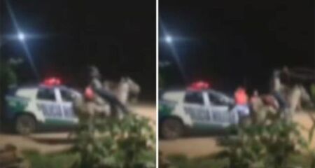 Caso aconteceu em Colinas do Sul, na região da Chapada dos Veadeiros. Segundo os policiais, o homem montado no cavalo estava bêbado