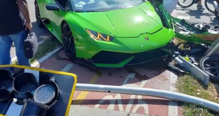 Motorista de Lamborghini persegue ladrão de Rolex e bate carro em São Paulo 