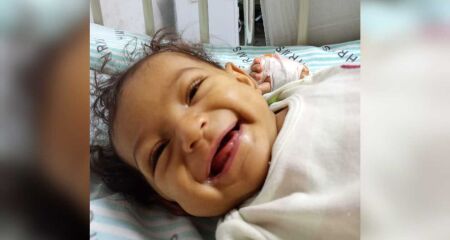 Sorriso de Miguel no Hospital Regional