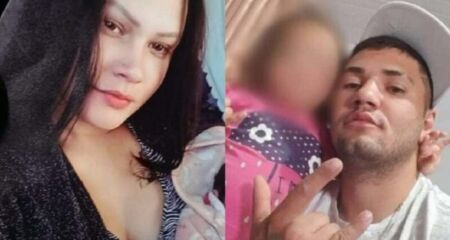 Crime foi praticado na frente da filha de dois anos do casal, na manhã desta quarta-feira; marido da vítima é o principal suspeito