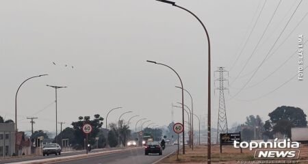 O destaque nesta manhã na Capital, foi a fumaça