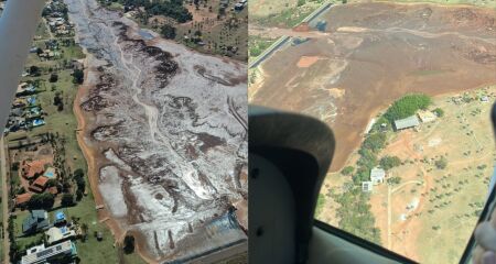 Fotos feitas por trabalhador durante voo