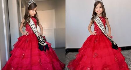 Cecília foi selecionada para participar do evento após ser aclamada Mini Miss Mato Grosso do Sul