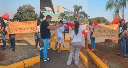 Protesto por vaga de UTI para bebê com cardiopatia congênita