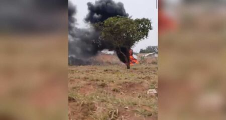 Fumaça negra se formou pela região