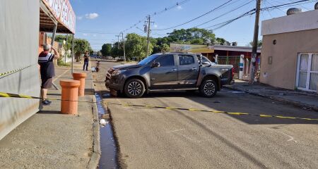 Caminhonete ficou danificada nos vários acidentes