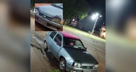 Veículo roubado no bairro Guanandi