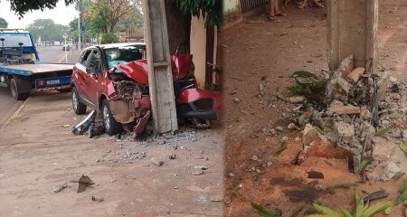 Estrutura ficou comprometida; suspeita é que homem tenha dormido ao volante