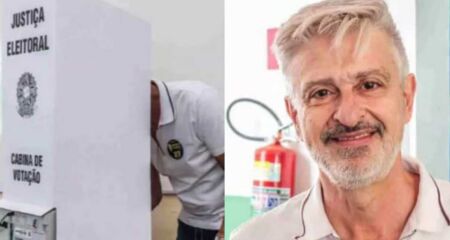 Candidato à Prefeitura de Campo Grande votou na manhã deste domingo acompanhado do filho