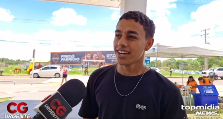 Lucas Vinicius de Oliveira Brasil, 19 anos chegou em cima da hora, mas teve receio de passar quando a porta fechava na UCDB