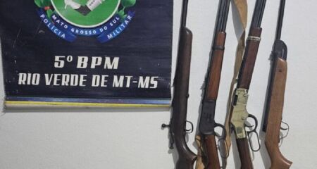 Arsenal de armas foi apreendido na fazenda