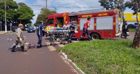 Idoso foi socorrida por equipes do Corpo de Bombeiros e Samu