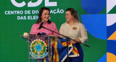 Adriane Lopes e a vice-prefeita Camila