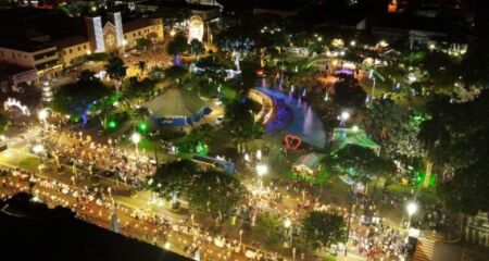 Ocorrência aconteceu na Praça Antônio João durante o Dourados Brilha, com grande presença de crianças