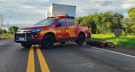 Rapaz foi socorrido com suspeita de fratura no fêmur